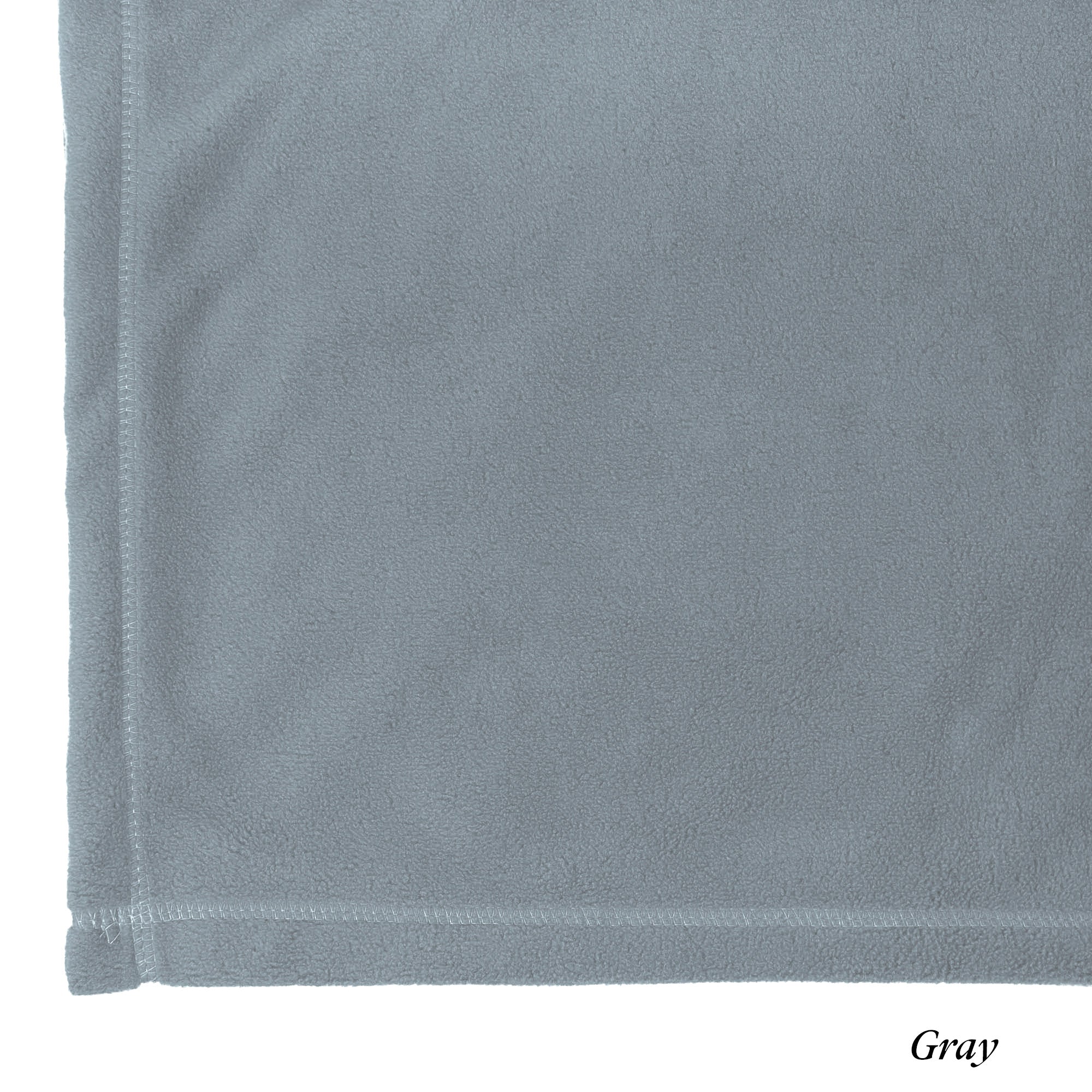 American Blanket Company - Peaceful Touch Fleece Blankets - Gray Fleece Throw Blanket Swatch