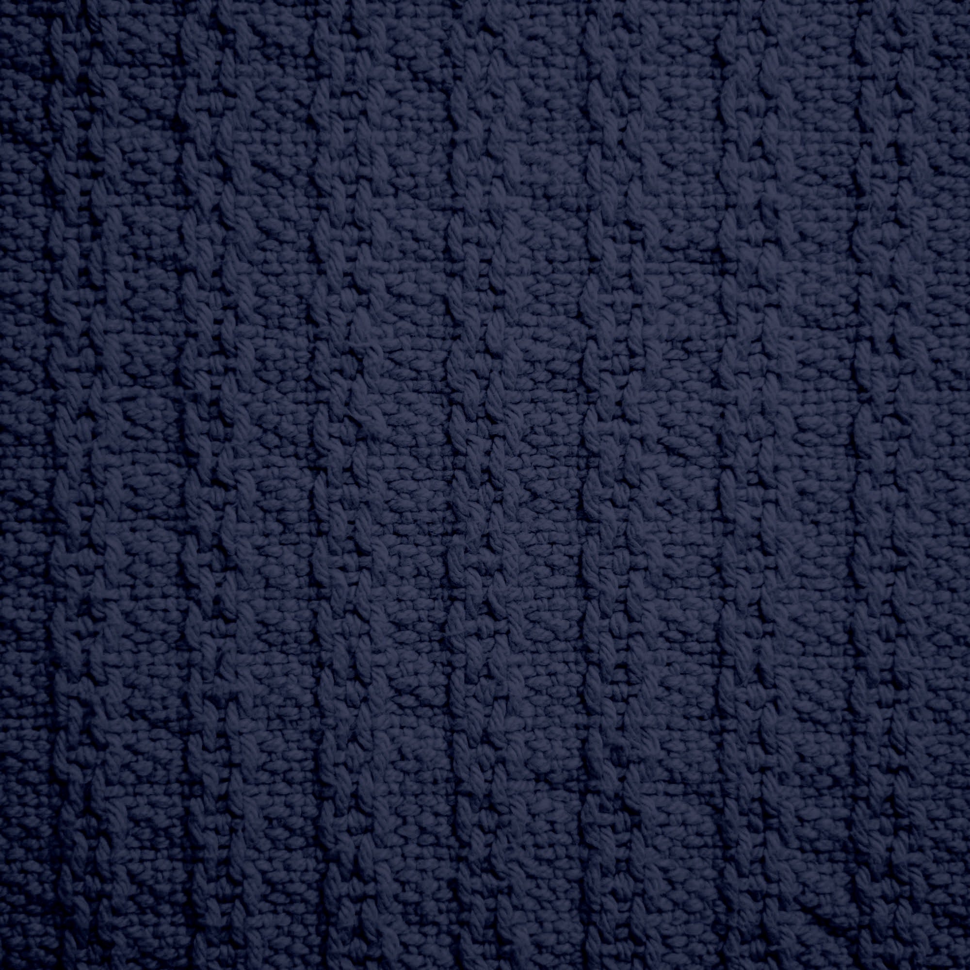 American Blanket Company - Oversized Cable weave 100% Cotton Blanket - Cotton Blanket Cable Weave Knit- Navy - fabric swatch