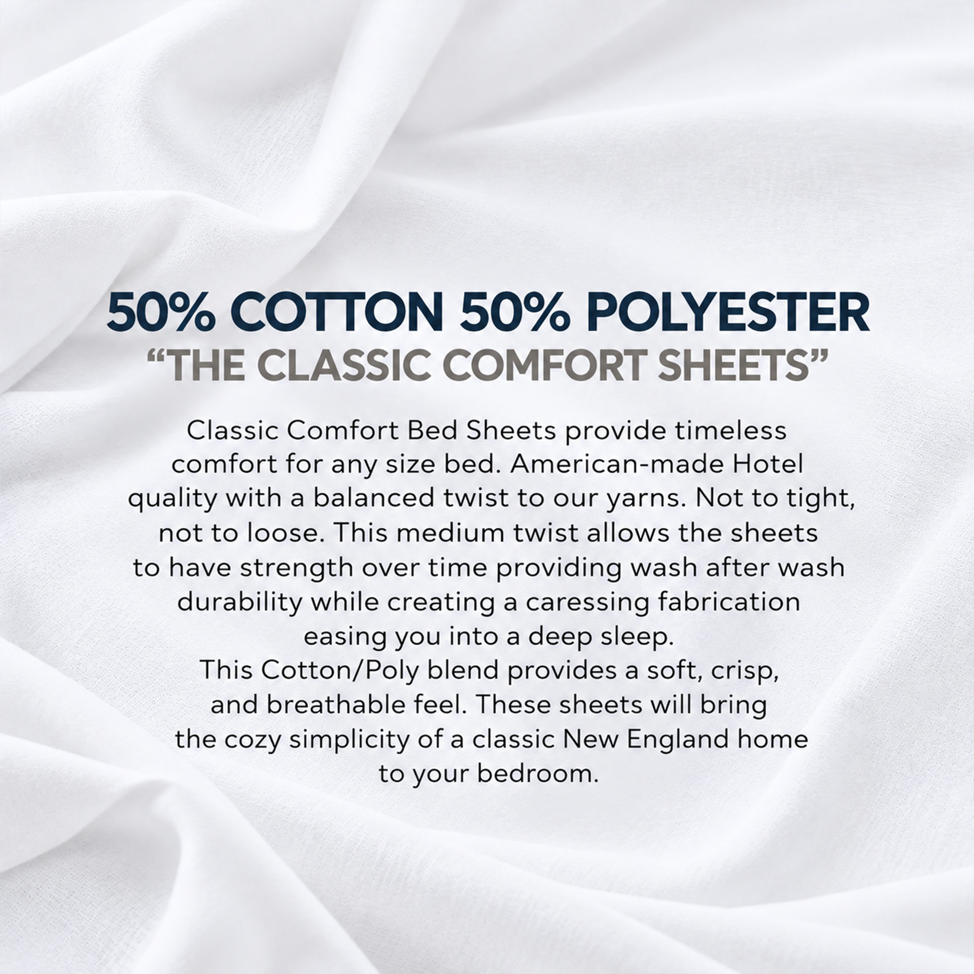 Classic Comfort Bed Sheet, American Made