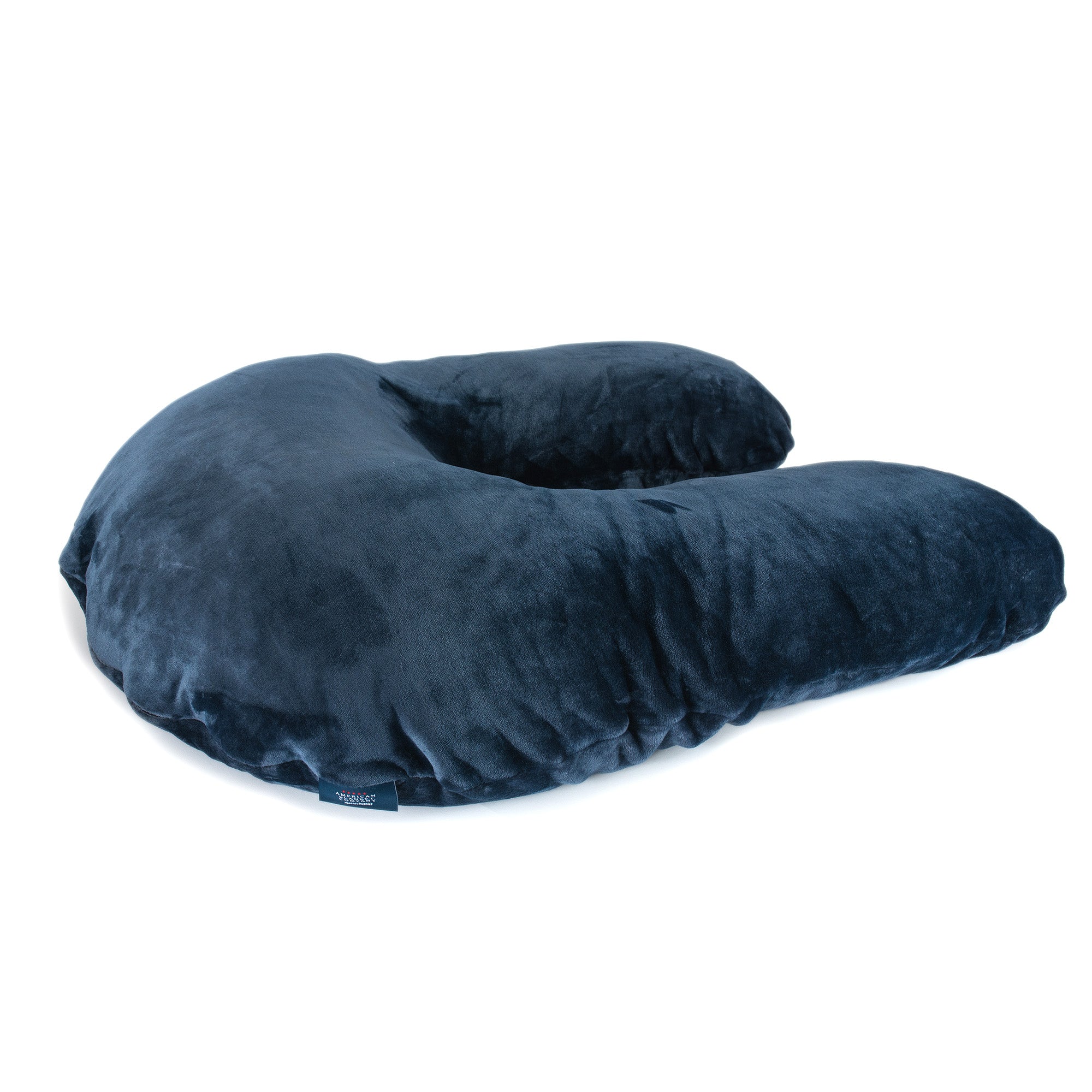 American Blanket Company - Fleece Bolster Fleece Pillow - Atlantic Blue Luster Loft Bolster Fleece Pillow isolated on a white background Angled