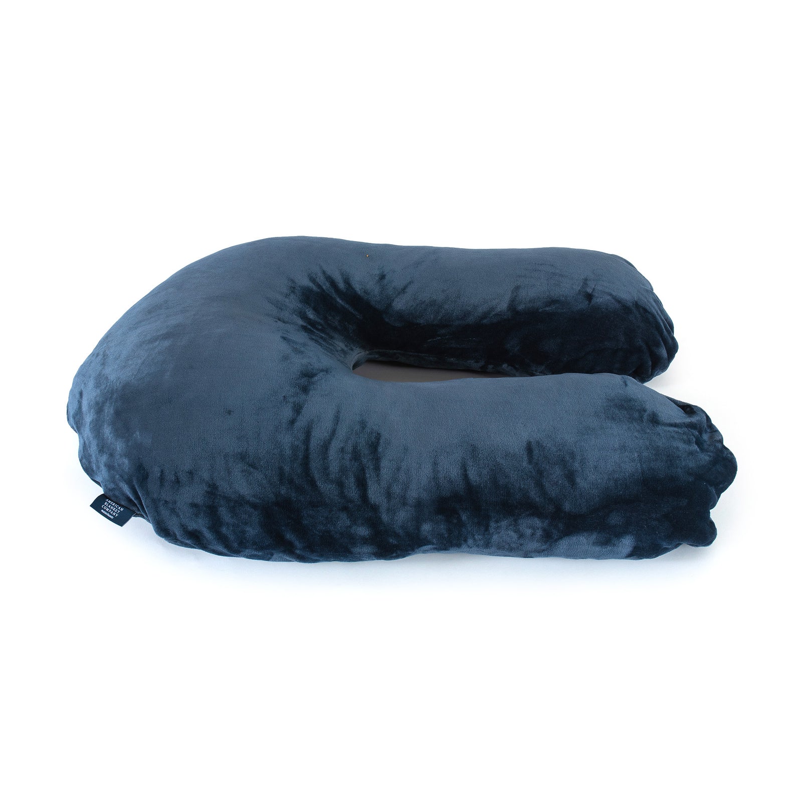 American Blanket Company - Fleece Bolster Fleece Pillow - Atlantic Blue Luster Loft Bolster Fleece Pillow isolated on a white background