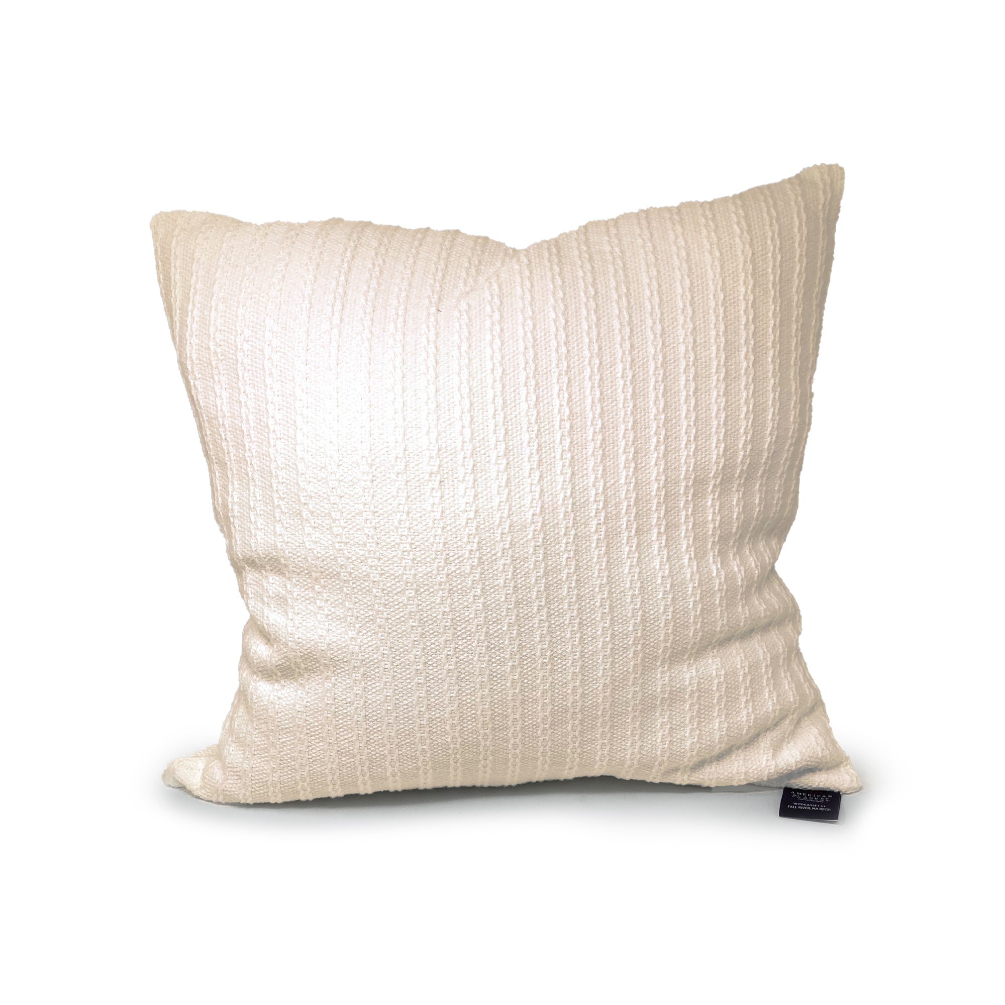 American Blanket Company - 100% Cotton Throw Pillows -  natural cable Weave Cotton Throw Pillows on white background