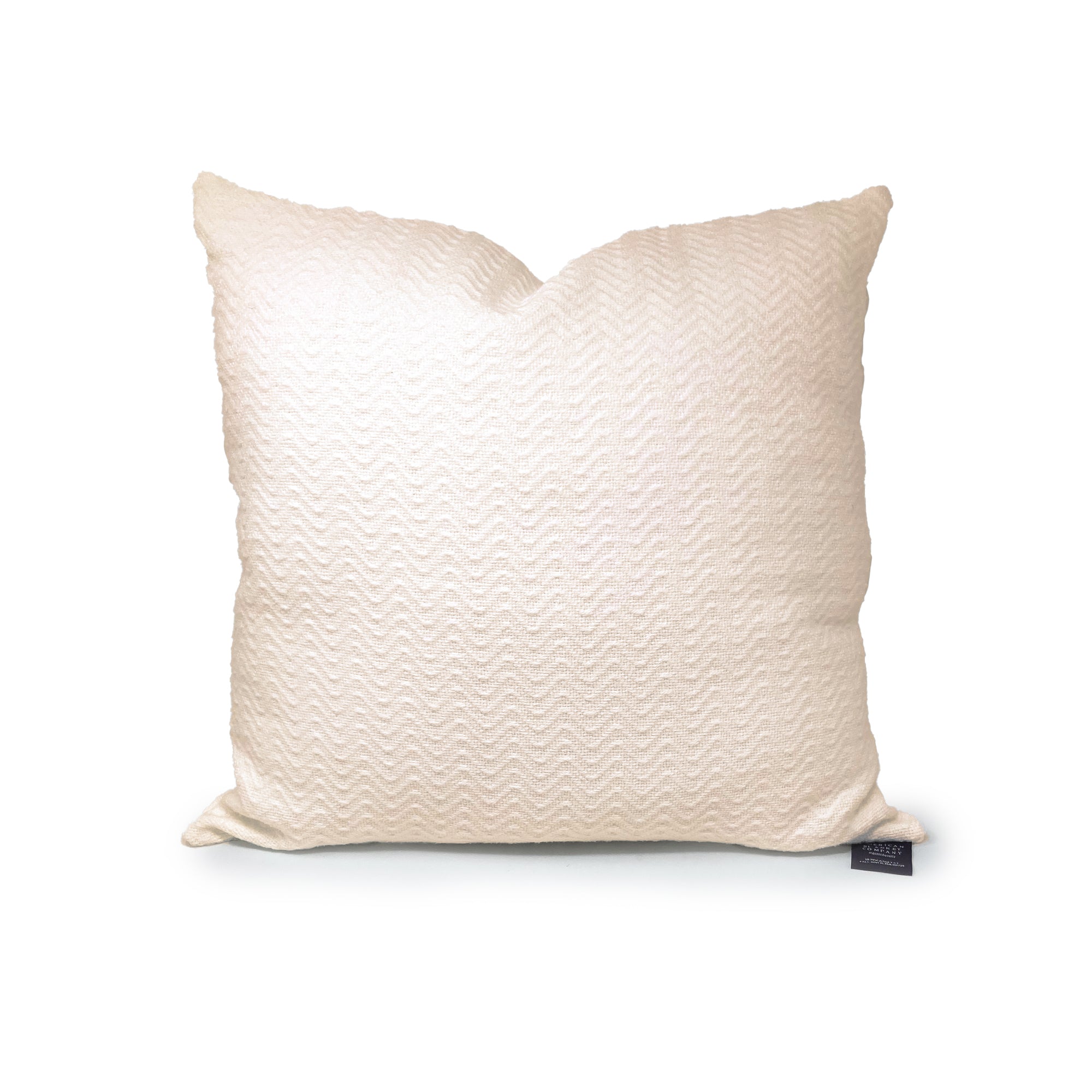 American Blanket Company - 100% Cotton Throw Pillows -  Natural Chevron Weave Cotton Throw Pillows on white background