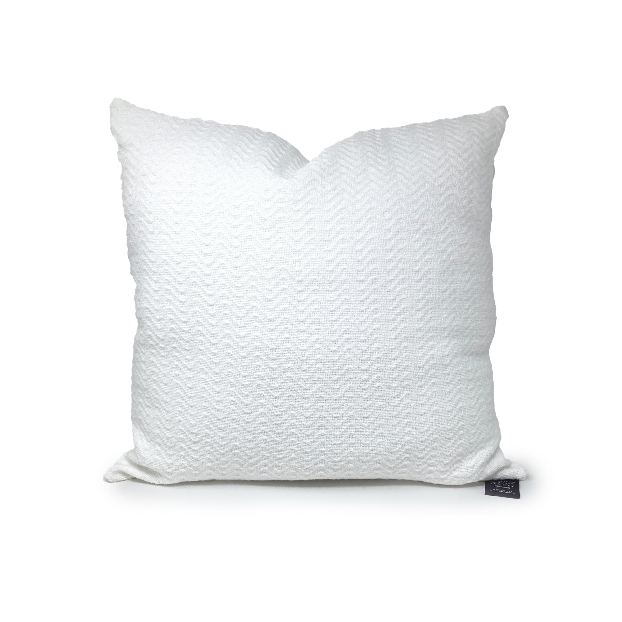 American Blanket Company - 100% Cotton Throw Pillows -  white Chevron Weave Cotton Throw Pillows on white background