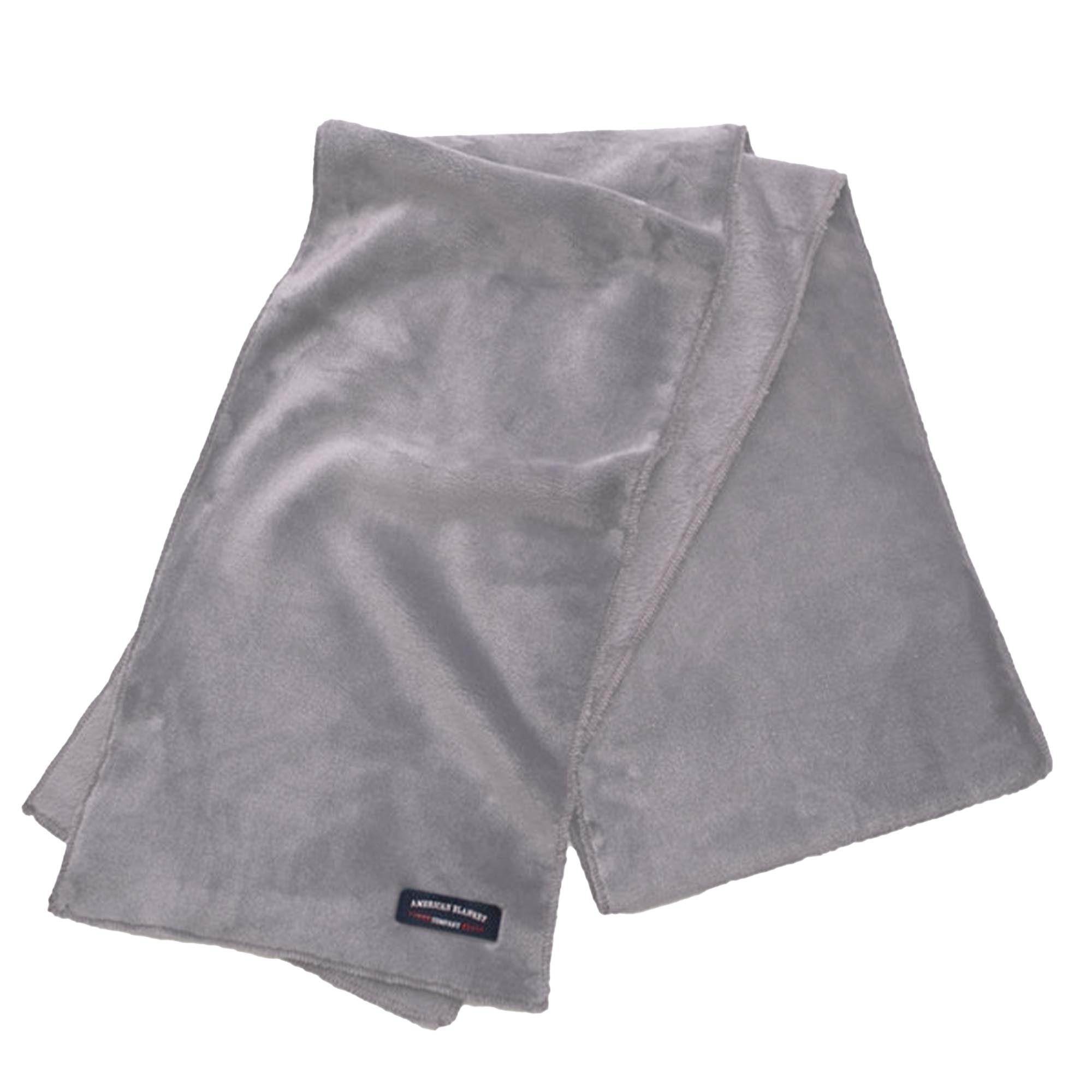 American Blanket Company - Luster Loft Fleece Scarf - gray luster loft fleece scarf