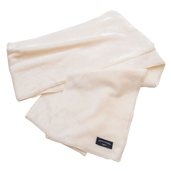 American Blanket Company - Luster Loft Fleece Scarf - Cotton Ball Luster Loft Fleece Scarf