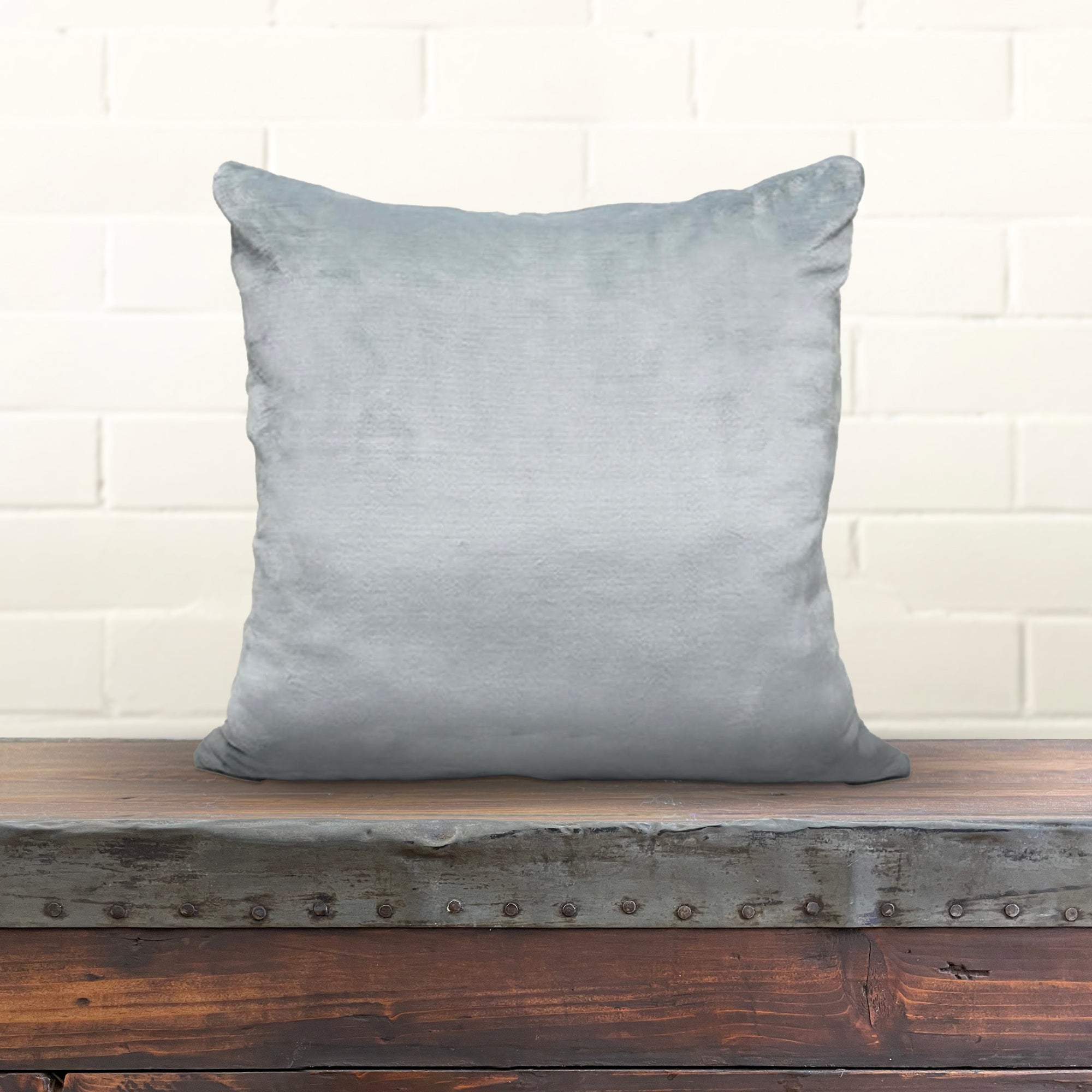American blanket company - luster loft Fleece throw pillow 17x17 - gray Luster Loft Fleece Throw Pillows