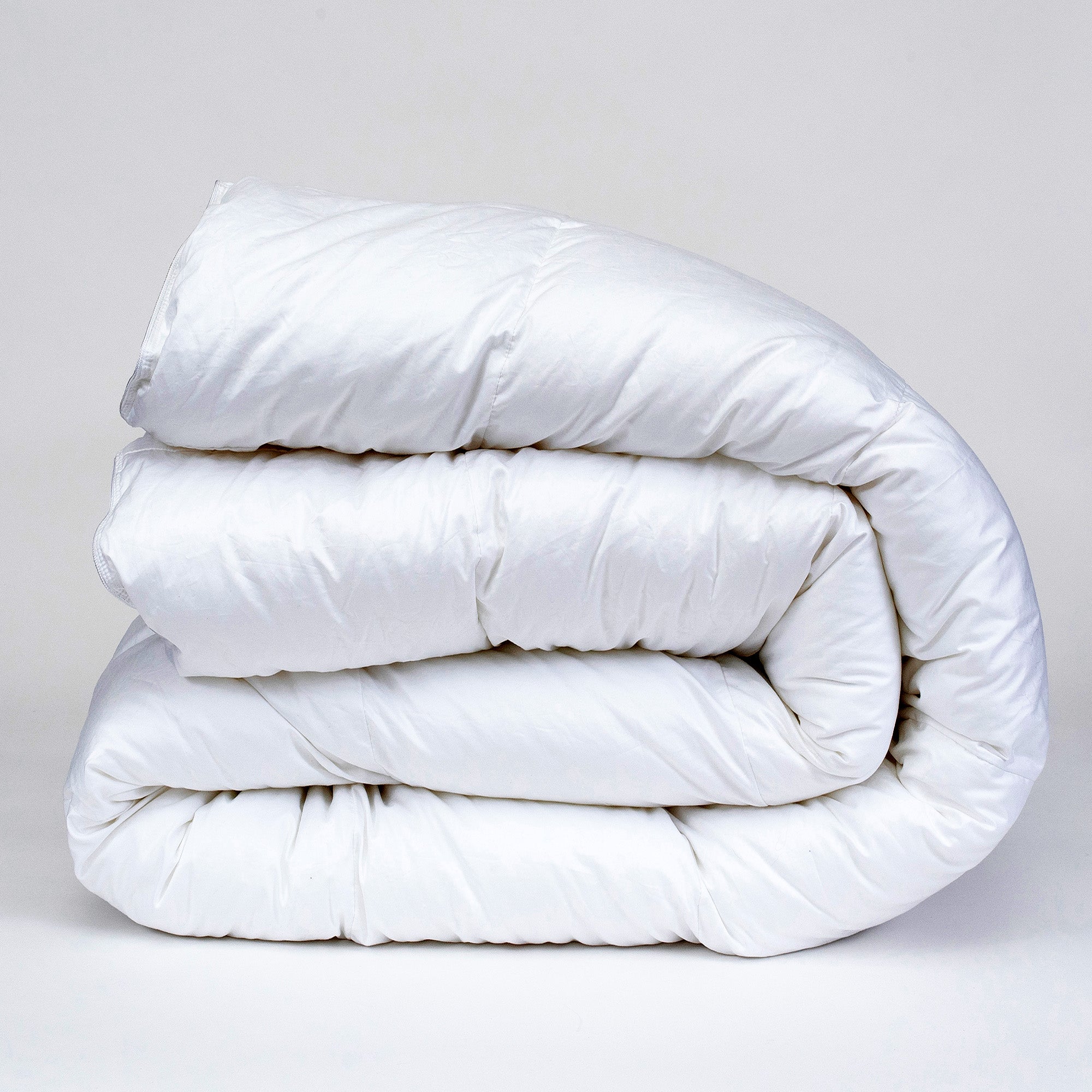 American Blanket Company - Cotton Duvet Cover - folded Cotton Duvet Cover on down comforter