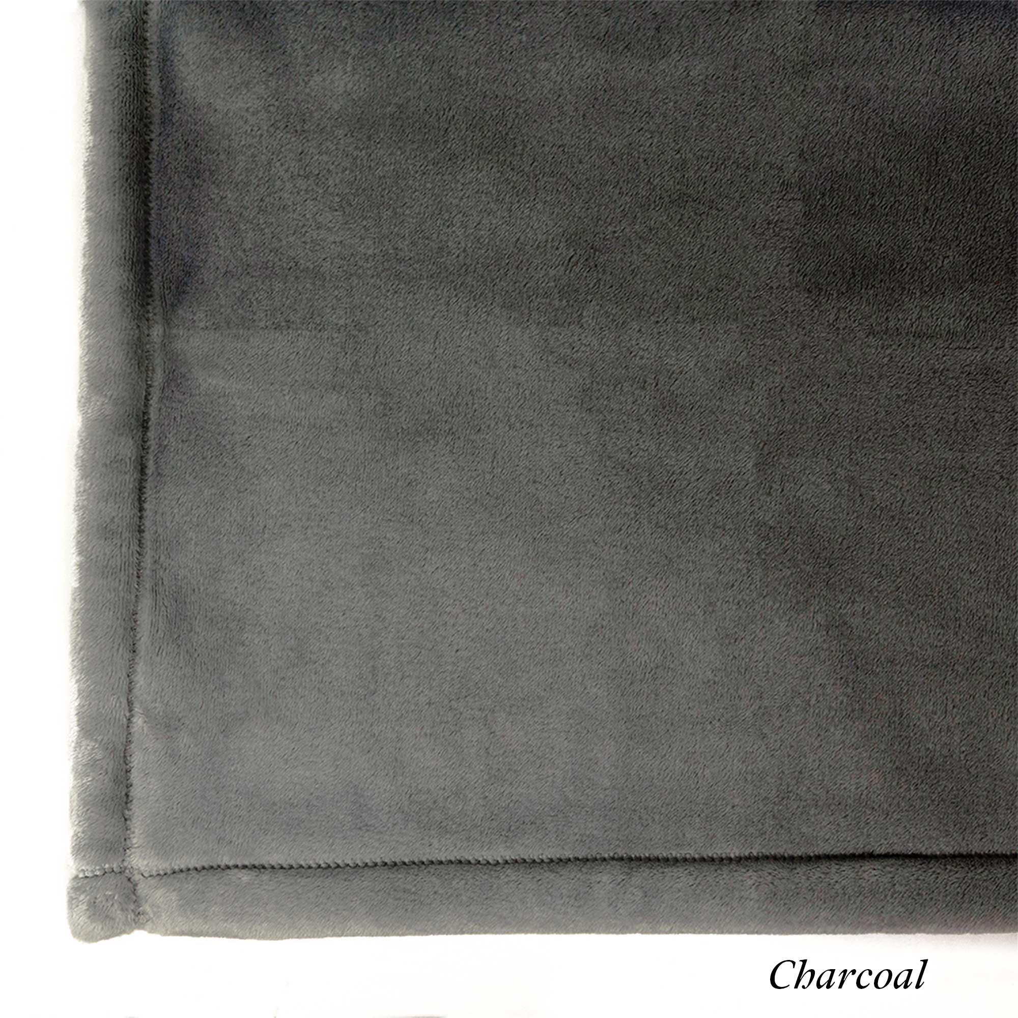 American blanket company - luster loft Fleece - Luster Loft Charcoal Gray Fleece Blanket Swatch