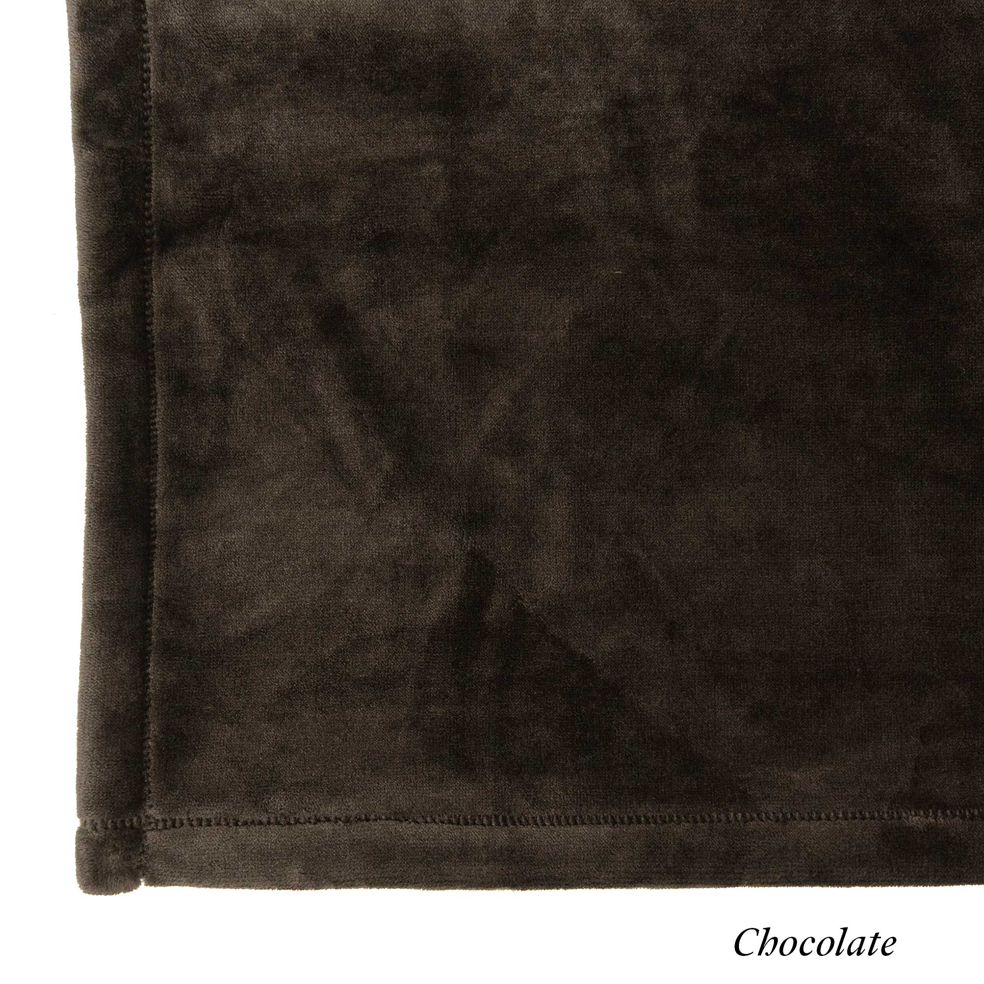 American blanket company - luster loft Fleece - Luster Loft Chocolate Brown Fleece Blanket Swatch