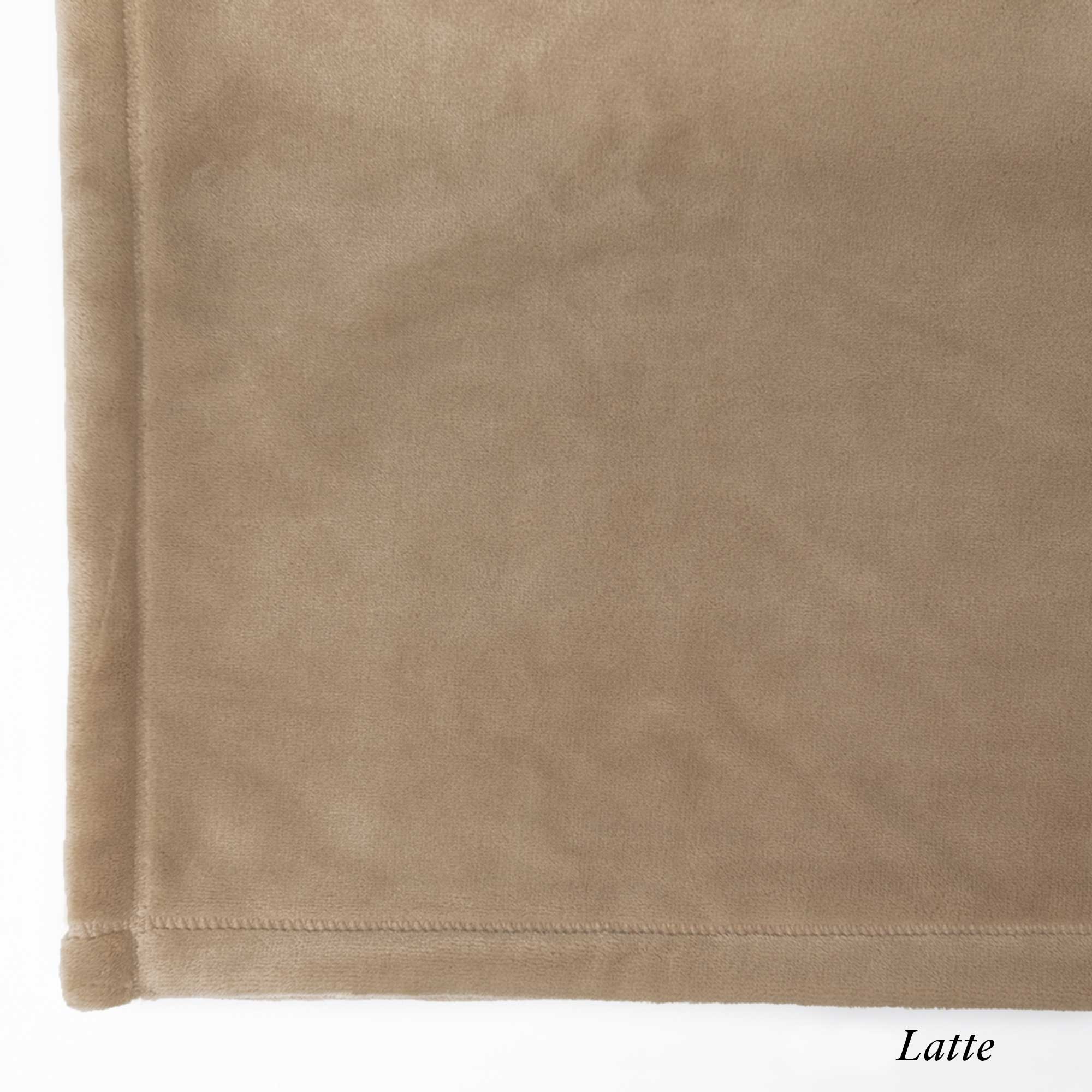 American blanket company - luster loft Fleece throw pillow 17x17 - Luster Loft Latte Brown Fleece Blanket Swatch