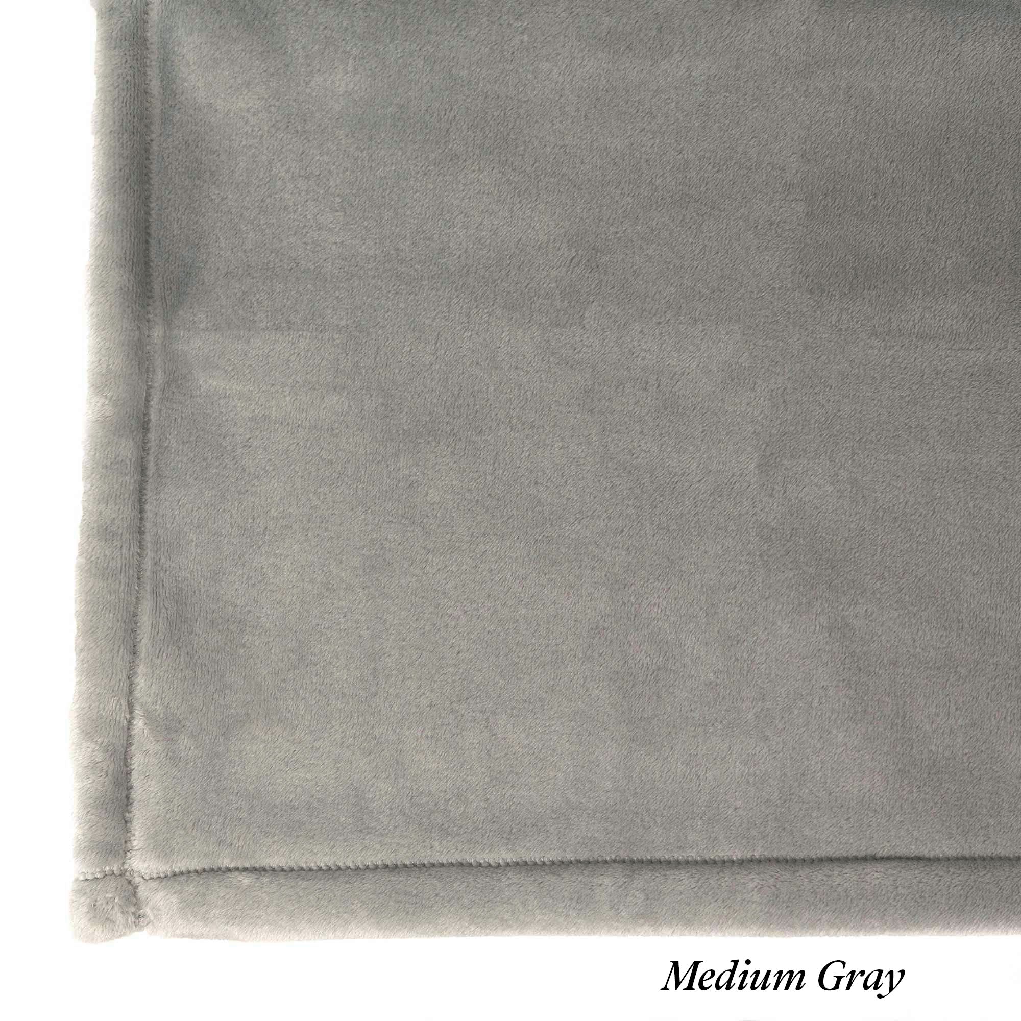 American blanket company - luster loft Fleece - Luster Loft medium gray Fleece Blanket Swatch
