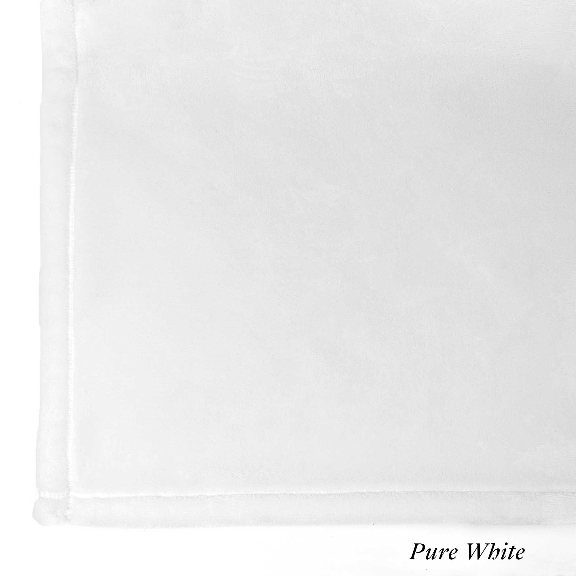 AMERICAN BLANKET COMPANY - Luster Loft fleece blankets - Pet Fleece Blankets - Pure White Luster Loft Fleece Blanket Swatch