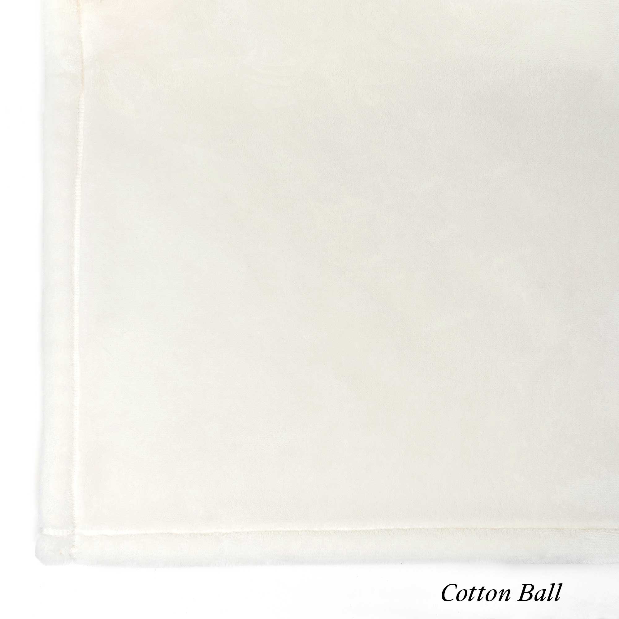 American blanket company - luster loft Fleece - Luster Loft Cotton ball white Fleece Blanket Swatch