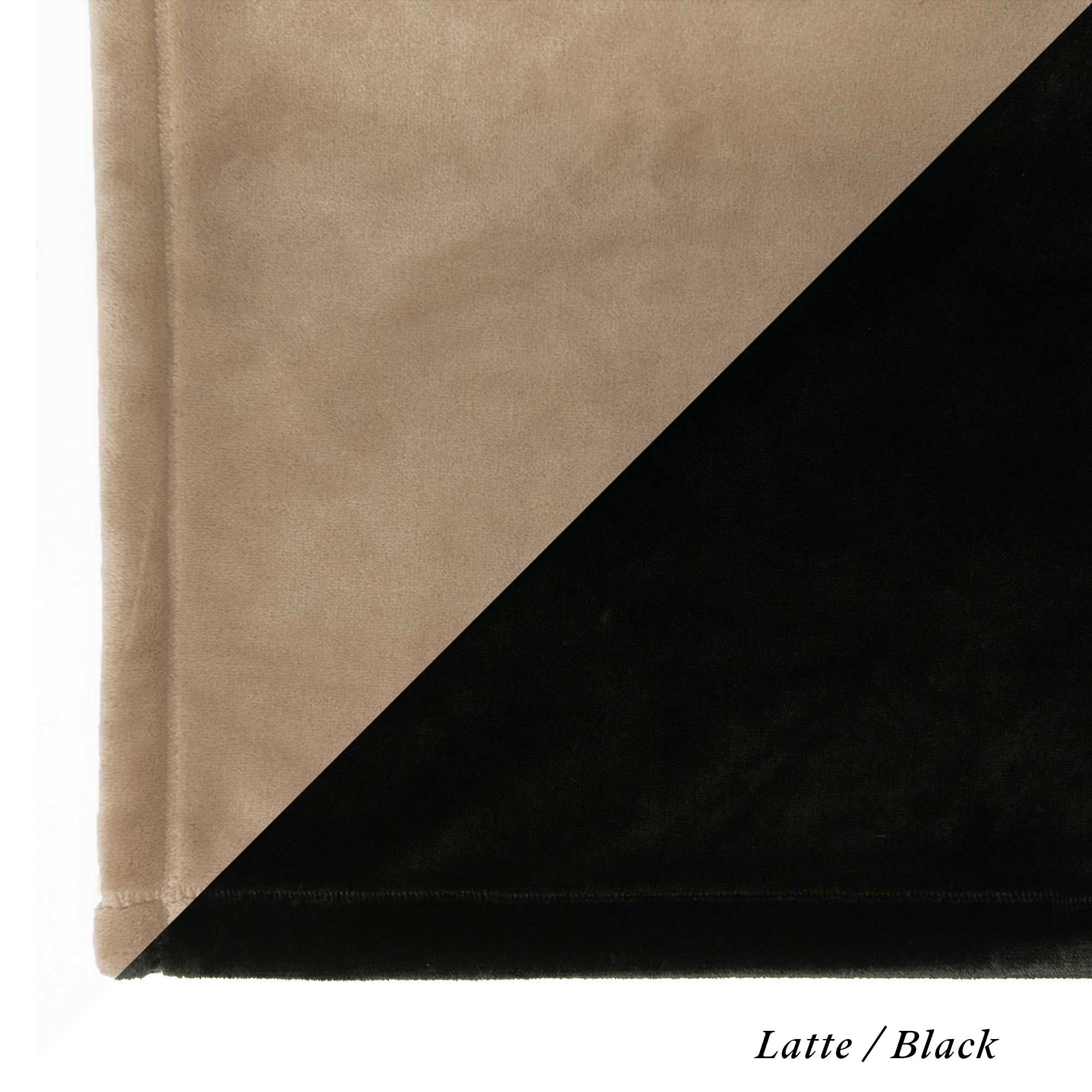 American Blanket Company - Luster Loft Fleece Pet Bed Lounger - Latte/Black Luster Loft Fleece Pet Bed Lounger Swatch