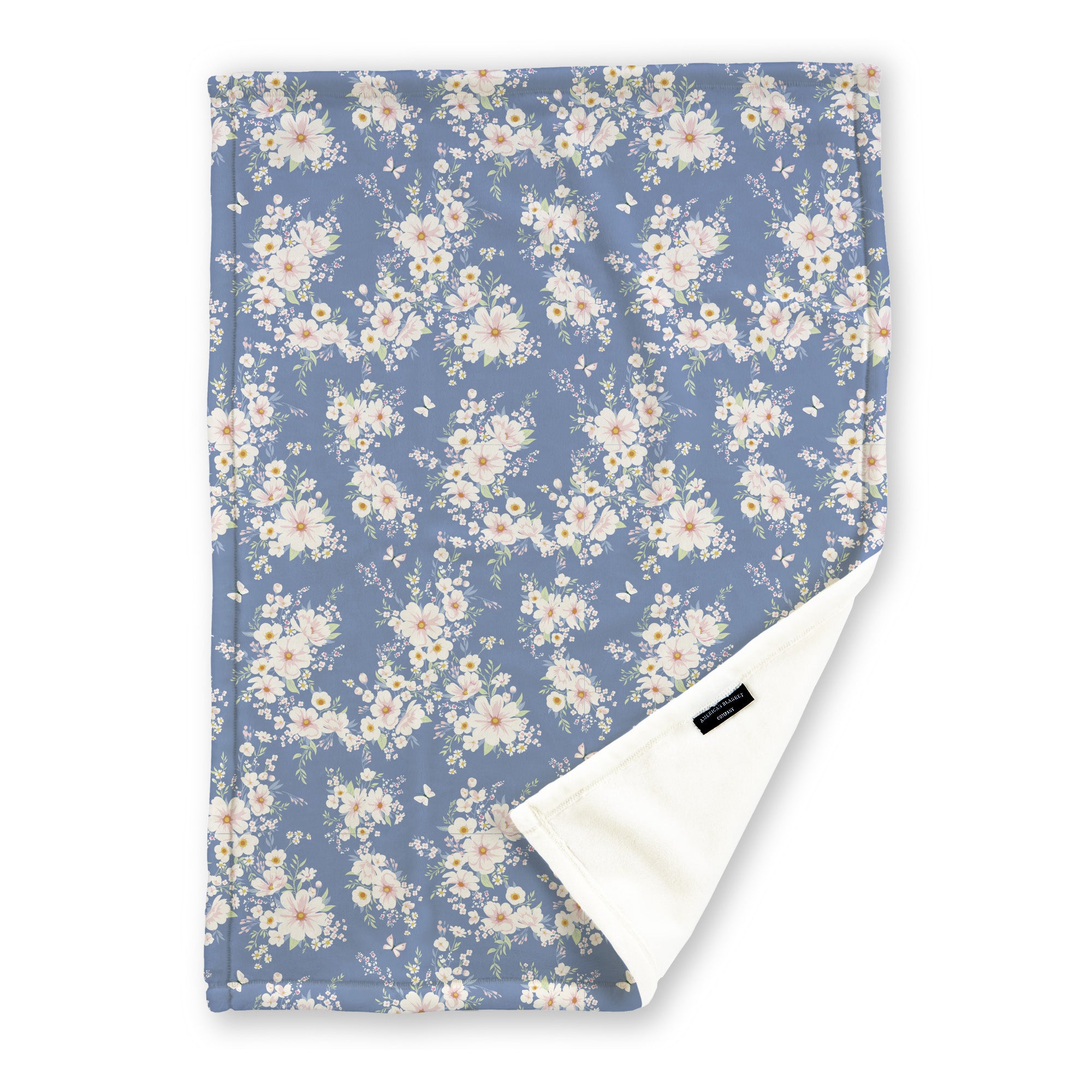 American Blanket Company - Watercolor Floral Printed Fleece Blanket - Flora Printed Throws | Floral Blanket Patterns 