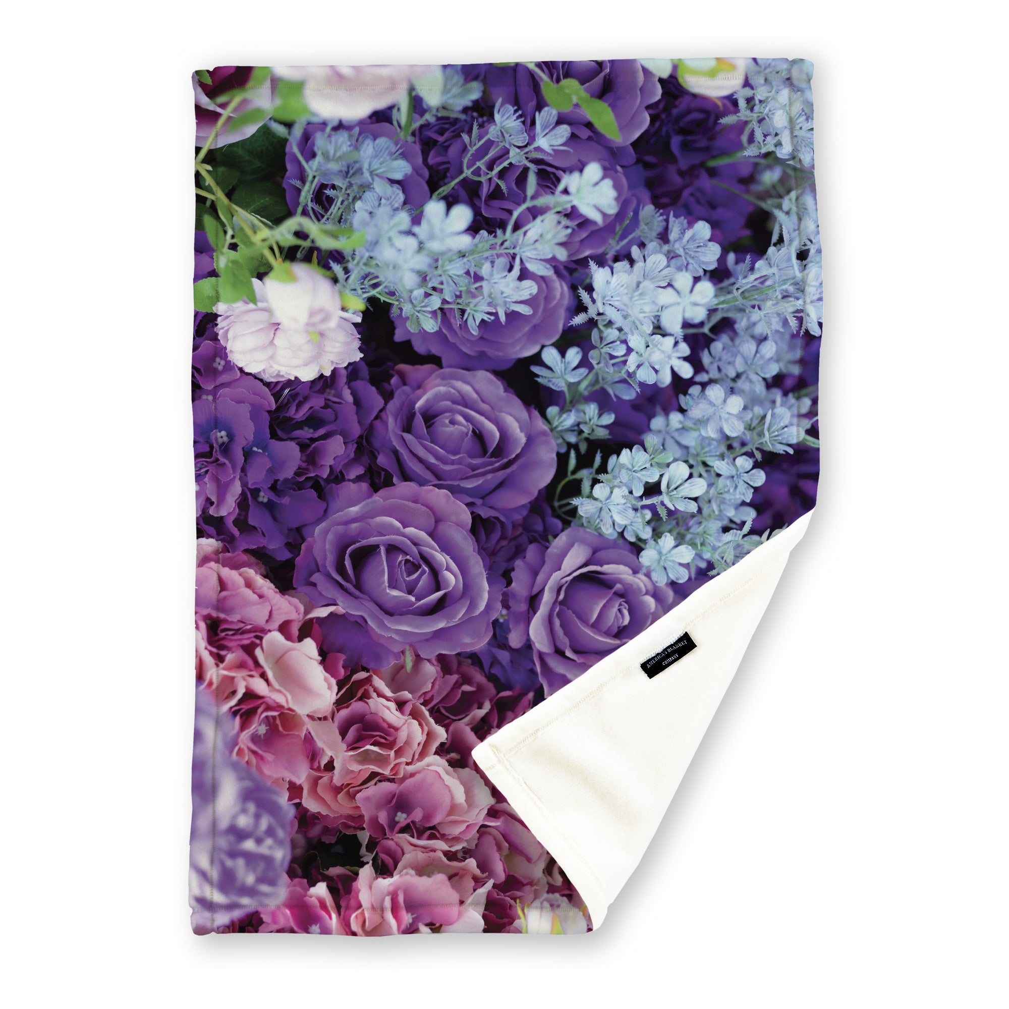 American Blanket Company - Bouquet Printed Throws | Flower Blankets - Luster Loft Printed Fleece Blankets