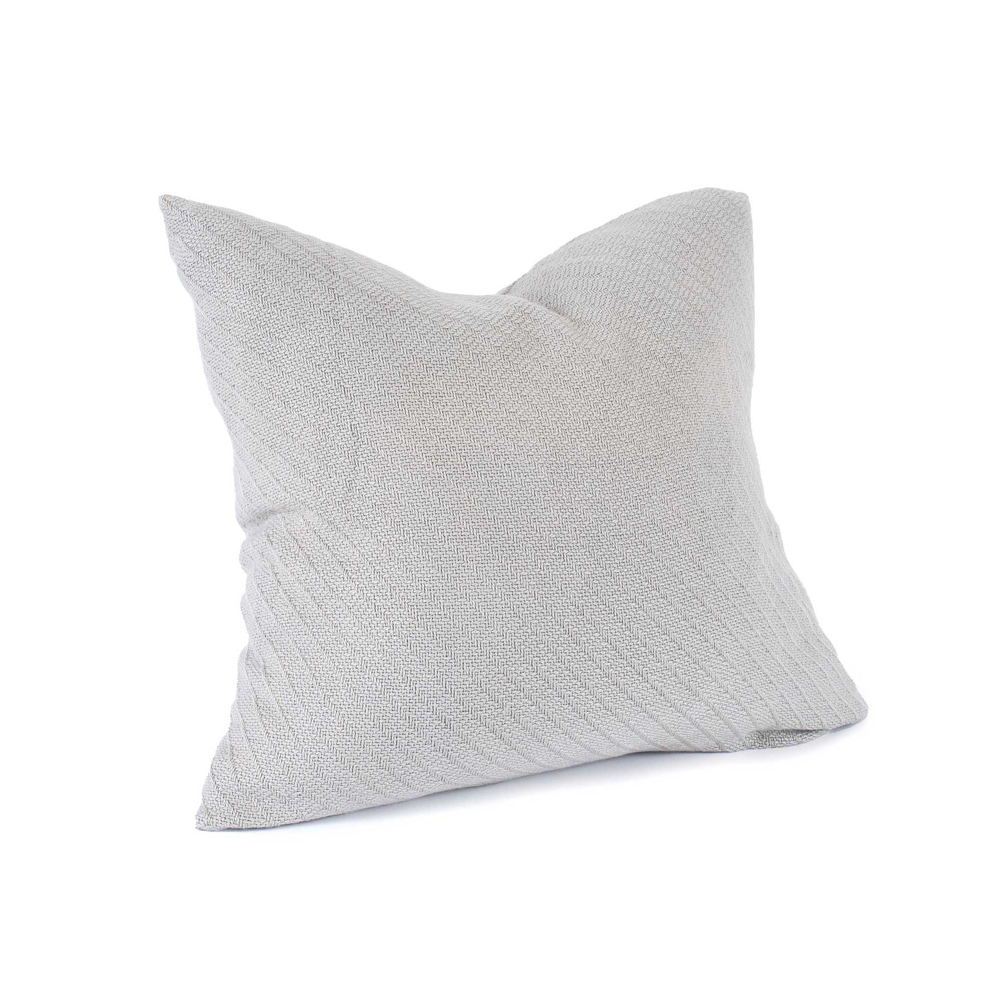 American Blanket Company - 100% Cotton Throw Pillows -  Gray Basket Weave Cotton Throw Pillows on white background